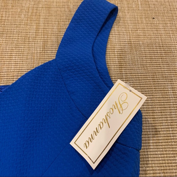 NWT Shoshana | Textured Stretch Fit & Flare Dress - Picture 6 of 8